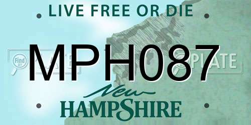 MPH087 New Hampshire License Plate