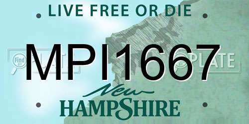 MPI1667 New Hampshire License Plate