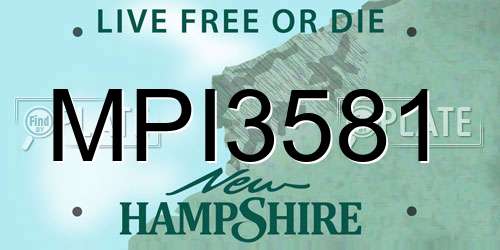 MPI3581 New Hampshire License Plate