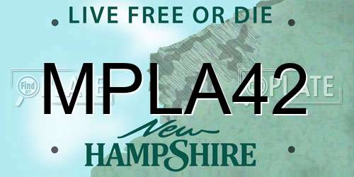 MPLA42 New Hampshire License Plate