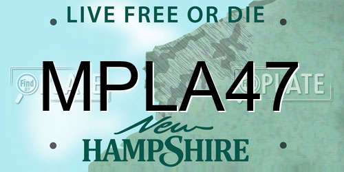 MPLA47 New Hampshire License Plate