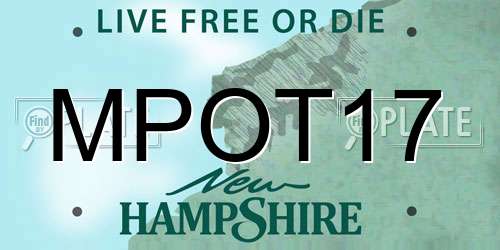 MPOT17 New Hampshire License Plate