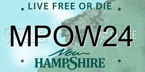 MPOW24 New Hampshire License Plate