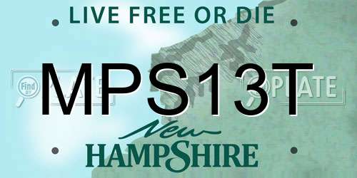 MPS13T New Hampshire License Plate