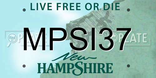 MPSI37 New Hampshire License Plate