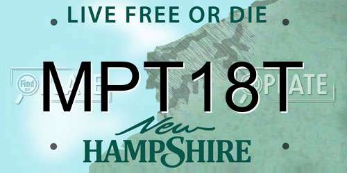 MPT18T New Hampshire License Plate