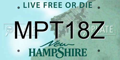 MPT18Z New Hampshire License Plate
