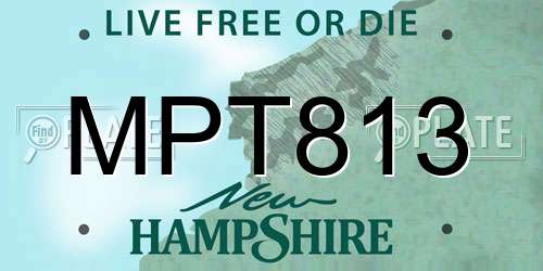 MPT813 New Hampshire License Plate