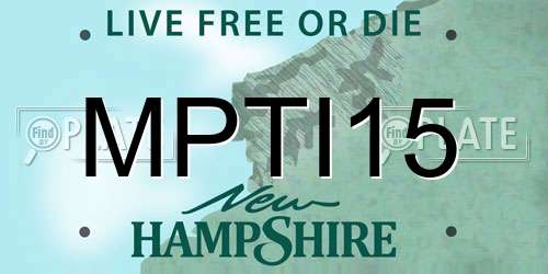 MPTI15 New Hampshire License Plate
