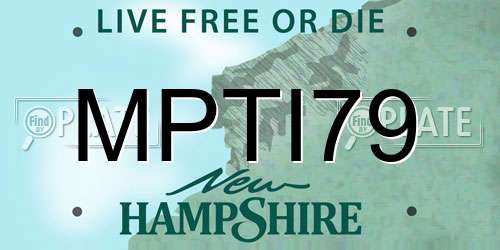 MPTI79 New Hampshire License Plate