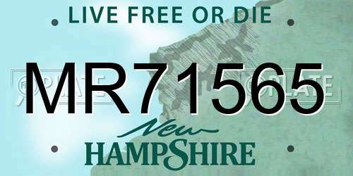MR71565 New Hampshire License Plate