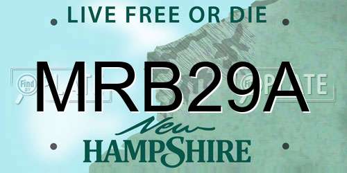 MRB29A New Hampshire License Plate