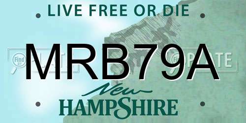 MRB79A New Hampshire License Plate