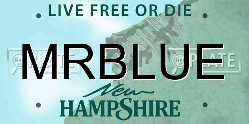 MRBLUE New Hampshire License Plate