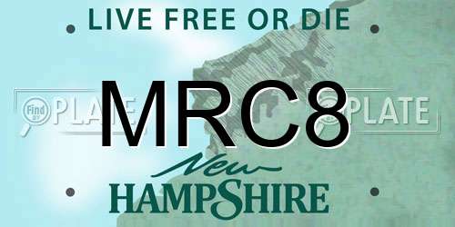 MRC8 New Hampshire License Plate