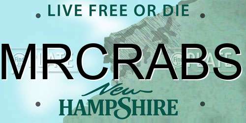 MRCRABS New Hampshire License Plate