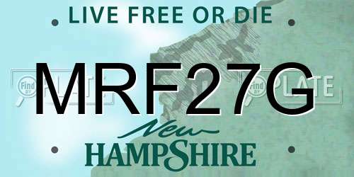 MRF27G New Hampshire License Plate