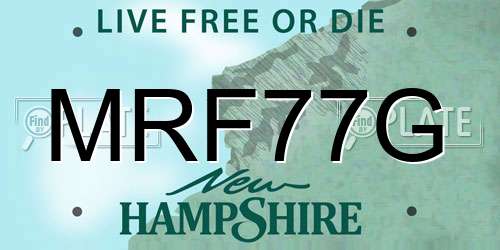 MRF77G New Hampshire License Plate