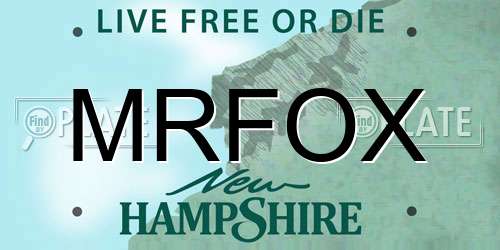 MRFOX New Hampshire License Plate