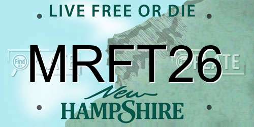 MRFT26 New Hampshire License Plate