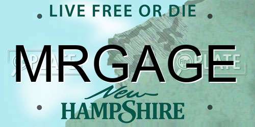 MRGAGE New Hampshire License Plate