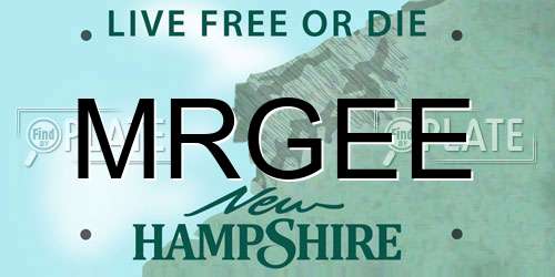 MRGEE New Hampshire License Plate
