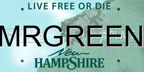 MRGREEN New Hampshire License Plate