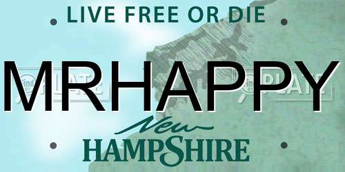 MRHAPPY New Hampshire License Plate