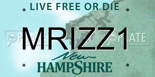 MRIZZ1 New Hampshire License Plate