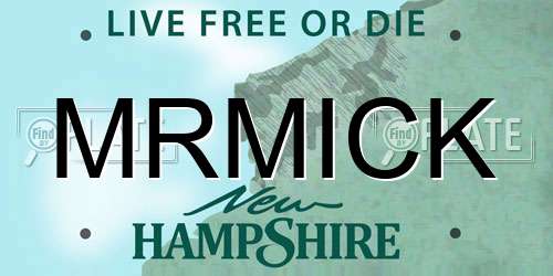 MRMICK New Hampshire License Plate