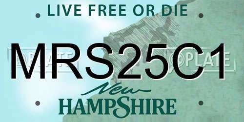 MRS25C1 New Hampshire License Plate