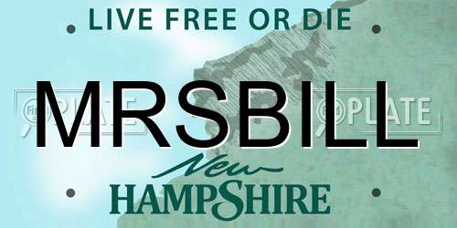 MRSBILL New Hampshire License Plate