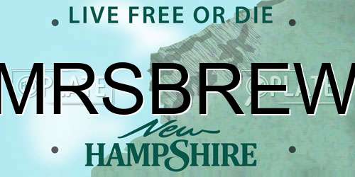 MRSBREW New Hampshire License Plate