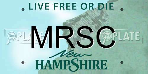 MRSC New Hampshire License Plate