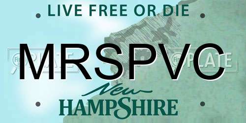 MRSPVC New Hampshire License Plate