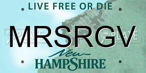 MRSRGV New Hampshire License Plate