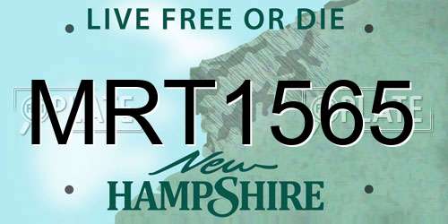 MRT1565 New Hampshire License Plate
