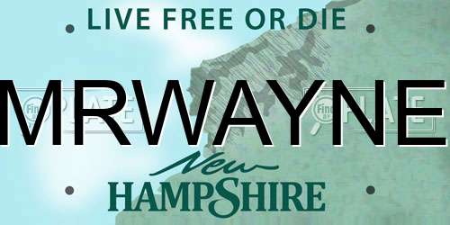 MRWAYNE New Hampshire License Plate