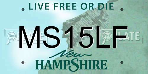 MS15LF New Hampshire License Plate