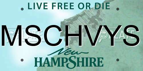 MSCHVYS New Hampshire License Plate