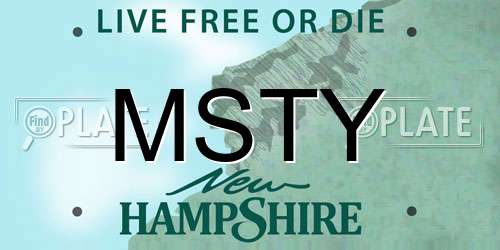 MSTY New Hampshire License Plate