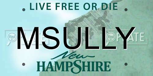 MSULLY New Hampshire License Plate