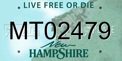 MT02479 New Hampshire License Plate