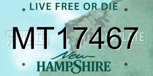 MT17467 New Hampshire License Plate