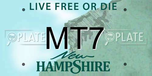 MT7 New Hampshire License Plate