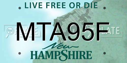 MTA95F New Hampshire License Plate