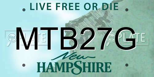 MTB27G New Hampshire License Plate