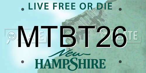 MTBT26 New Hampshire License Plate