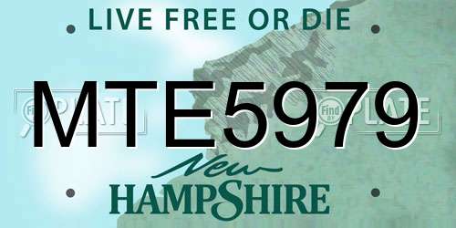 MTE5979 New Hampshire License Plate