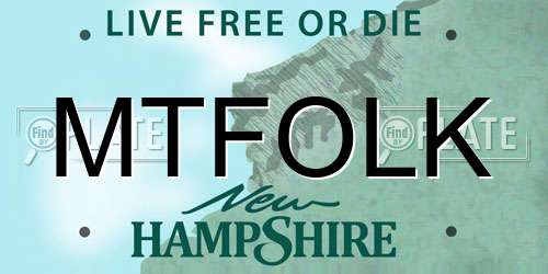 MTFOLK New Hampshire License Plate